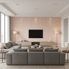 Alfaro Weave Blush — Living Room Room Setting