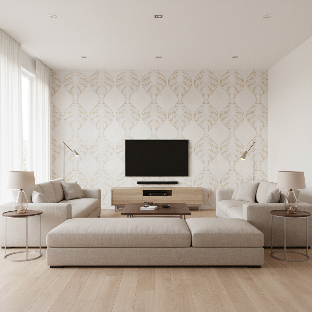 Lillie Sheer white — Living Room Room Setting