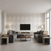 Lillie Sheer ivory — Living Room Room Setting