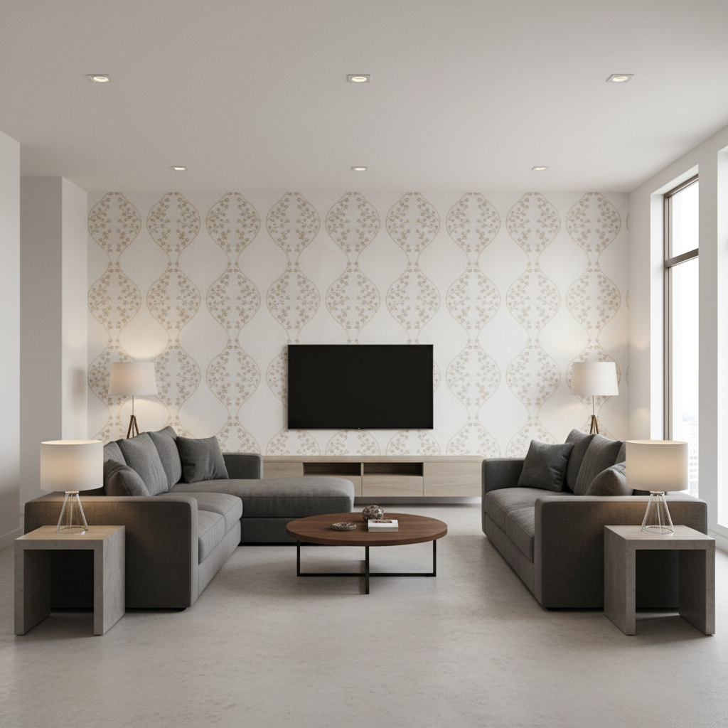Lillie Sheer ivory — Living Room Room Setting