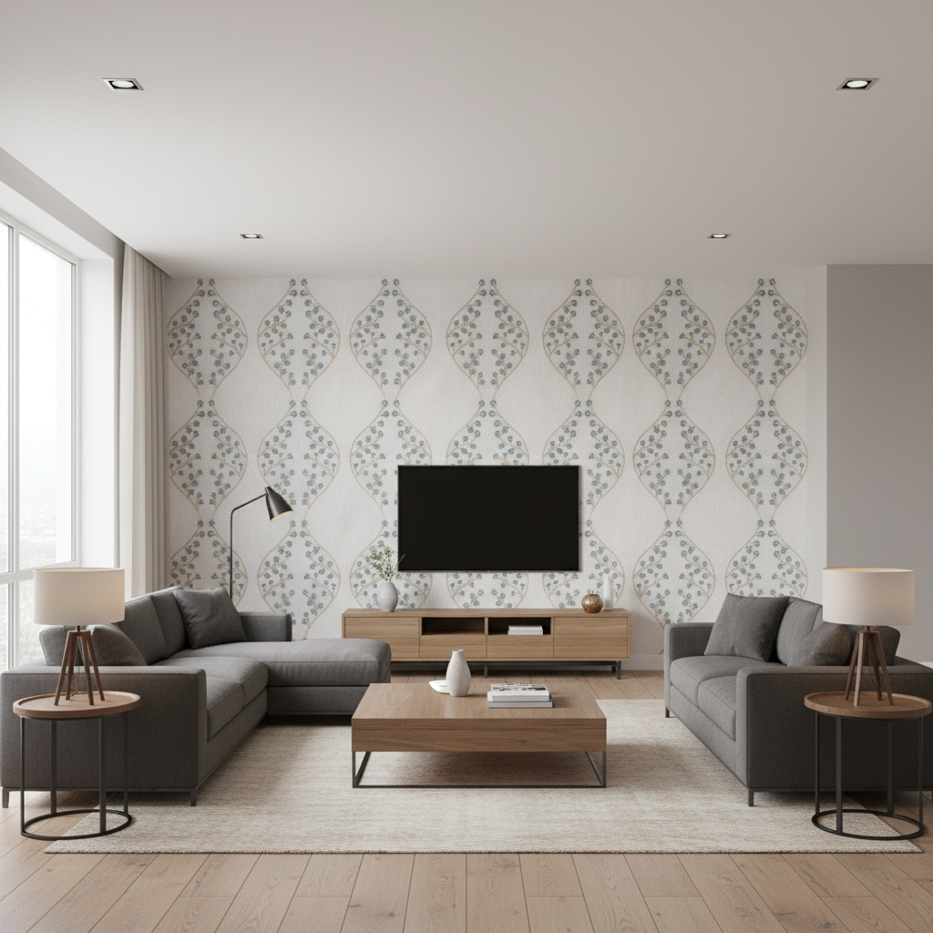 Lillie Sheer ivory — Living Room Room Setting