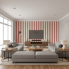 Baldwin Stripe Poppy — Living Room Room Setting