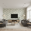 Boutique Floral Celery — Living Room Room Setting