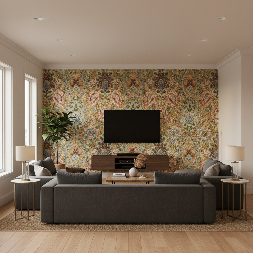 8022119.40.0 | Kravet - Living Room Visualization (AI-generated, may not be to scale. Verify pattern scale with product specifications.)