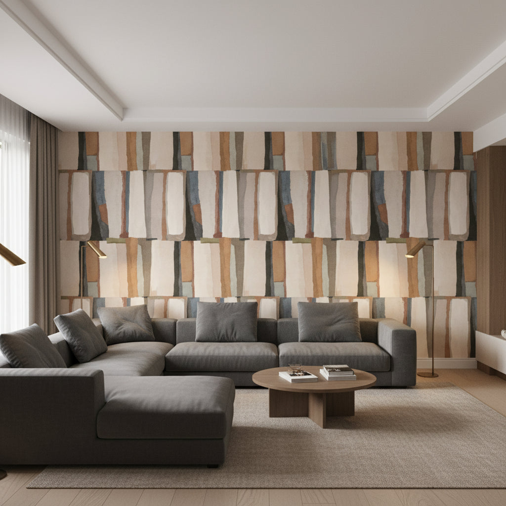 Quadrata Sienna Wallcovering - Living Room | Black Edition