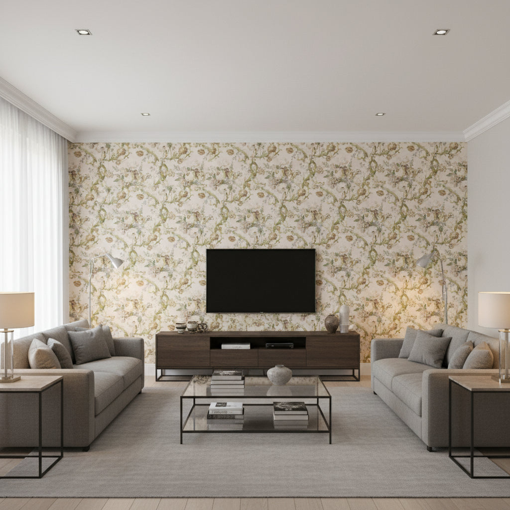 990115.116.0 | Kravet - Living Room Visualization (AI-generated, may not be to scale. Verify pattern scale with product specifications.)