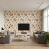 Adelyn Handblock - Lilac Multi By Lee Jofa | Lj Showroom Only 2018 | Botanical & Floral Multipurpose Print - Living Room Room Setting