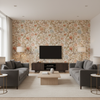Adlington - Coral Multi By Lee Jofa | Manor House |Botanical & Floral Jacobeans Multipurpose Print - Living Room Room Setting