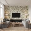 Adlington - Green Green By Lee Jofa | Manor House |Botanical & Floral Jacobeans Multipurpose Print - Living Room Room Setting