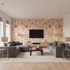 Adlington - Rose Multi By Lee Jofa | Manor House |Botanical & Floral Jacobeans Multipurpose Print - Living Room Room Setting