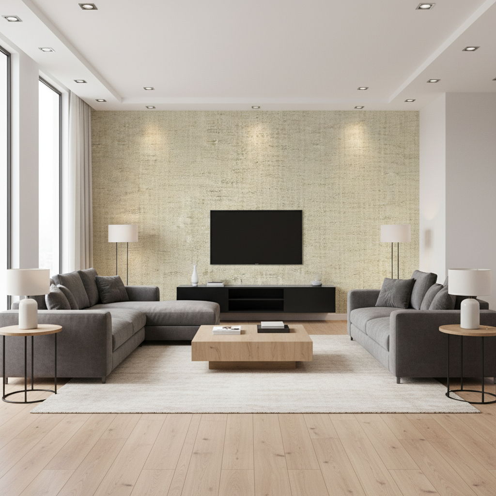 Alfaro Weave - Moss Green By Lee Jofa | Triana Weaves | Texture Upholstery - Living Room Room Setting