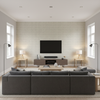 Alfaro Weave - Sky Light Blue By Lee Jofa | Triana Weaves | Texture Upholstery - Living Room Room Setting