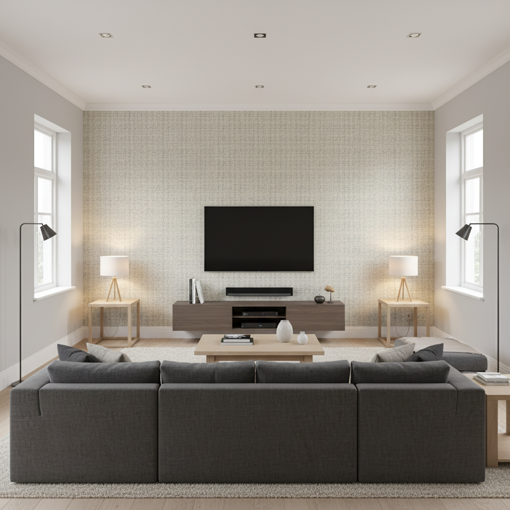 Alfaro Weave - Sky Light Blue By Lee Jofa | Triana Weaves | Texture Upholstery - Living Room Room Setting