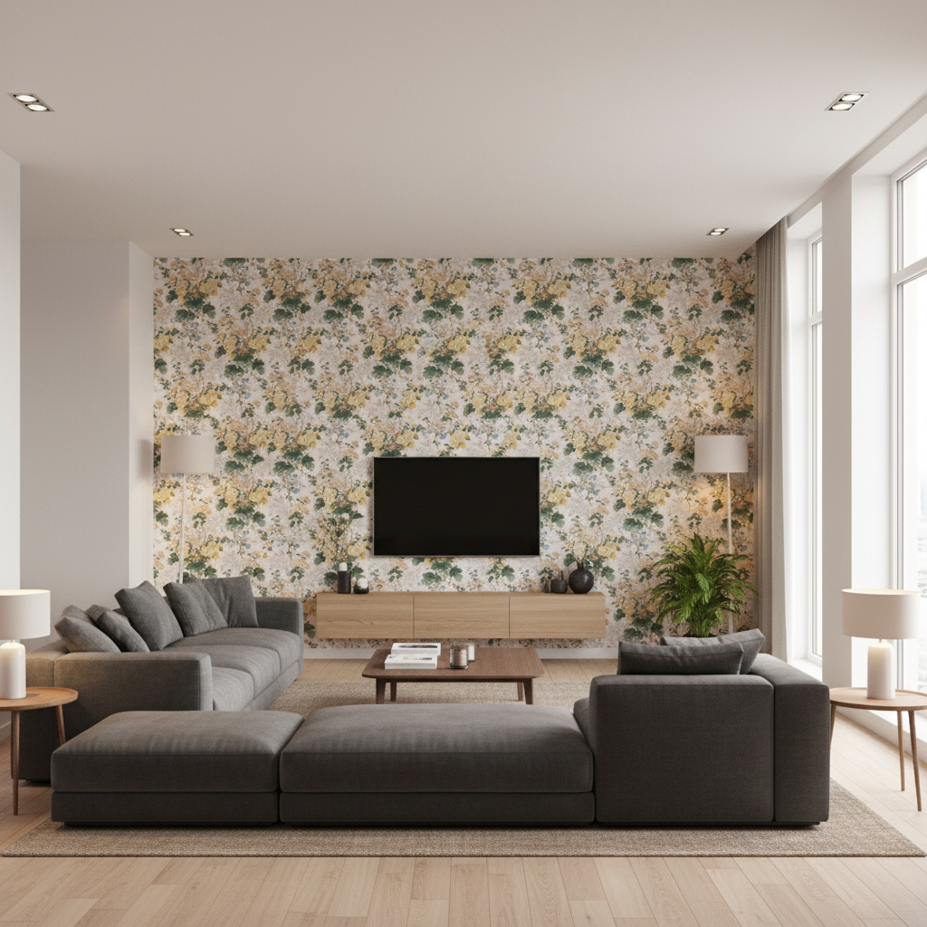 Althea Cotton P Citron - Living Room Room Setting