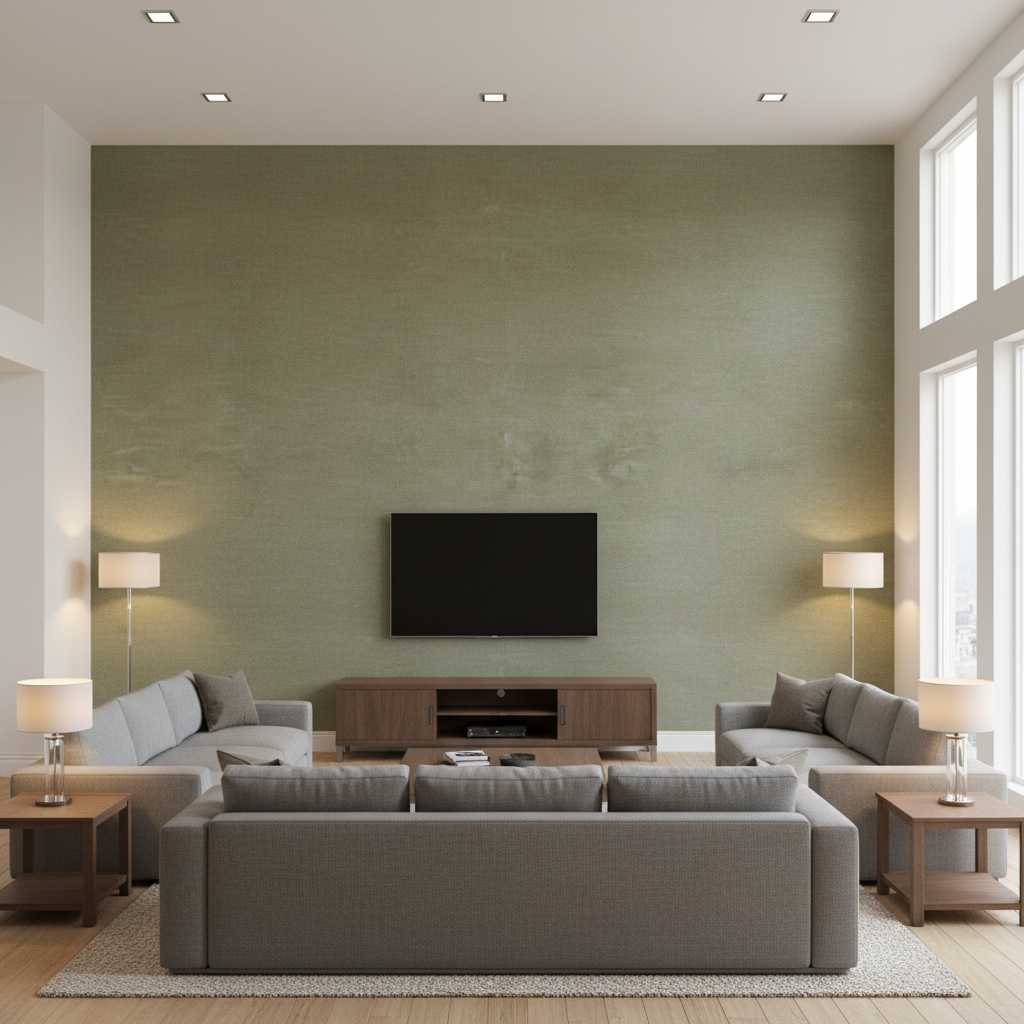 Arezzo - Celadon Light Green By Lee Jofa | Paolo Moschino Fabrics | Solid Upholstery Velvet - Living Room Room Setting