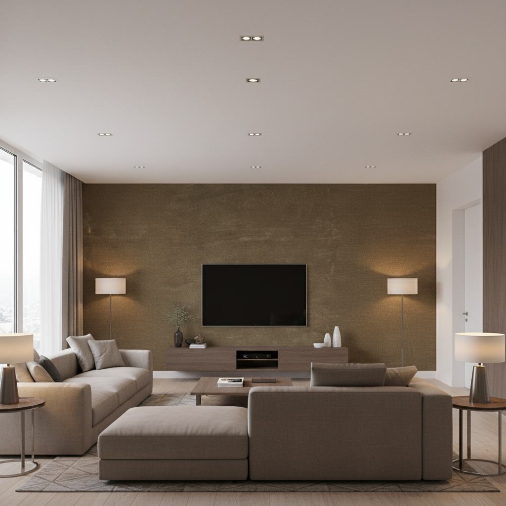 Arezzo - Hazel Camel By Lee Jofa | Paolo Moschino Fabrics | Solid Upholstery Velvet - Living Room Room Setting