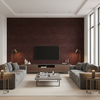 Arezzo - Rust Rust By Lee Jofa | Paolo Moschino Fabrics | Solid Upholstery Velvet - Living Room Room Setting