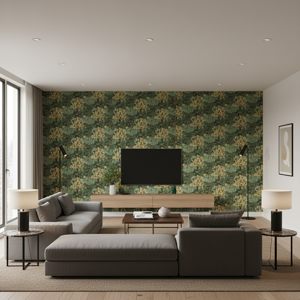 Arley Print - Ivy Green By Lee Jofa | Manor House |Botanical & Floral  Multipurpose Print - Living Room Room Setting