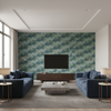 Arley Print - Lagoon Teal By Lee Jofa | Manor House |Botanical & Floral  Multipurpose Print - Living Room Room Setting
