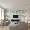 Augustine Print - Aqua Turquoise By Lee Jofa | Avondale |Botanical & Floral  Multipurpose Print - Living Room Room Setting