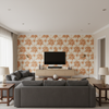 Aurora - Terracota Orange By Lee Jofa | Paolo Moschino Fabrics |Botanical & Floral  Multipurpose Print - Living Room Room Setting