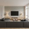 Bale - Denim Blue By Lee Jofa | Carrier And Company |Modern Geometric Upholstery - Living Room Room Setting