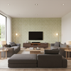 Bale - Moss Green By Lee Jofa | Carrier And Company |Modern Geometric Upholstery - Living Room Room Setting