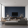 Bennett - Indigo Blue By Lee Jofa | James Huniford |Solid Texture Upholstery Mohair - Living Room Room Setting