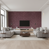 Bennett - Prune Purple By Lee Jofa | James Huniford |Solid Texture Upholstery Mohair - Living Room Room Setting