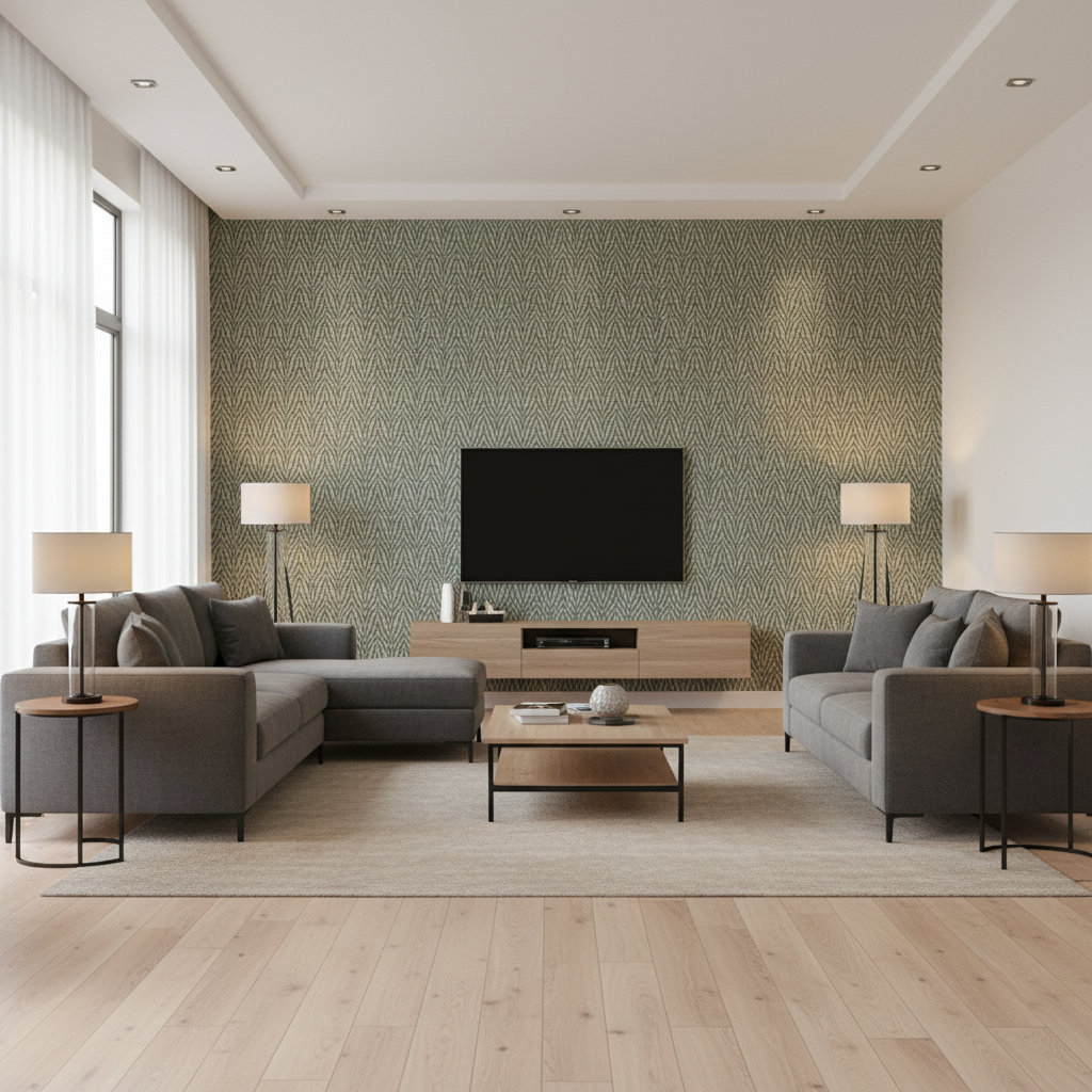 Blyth Weave - Mist Turquoise By Lee Jofa | Linford Weaves |Herringbone/Tweed  Upholstery Chenille - Living Room Room Setting