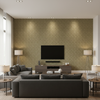 Blyth Weave - Moss Chartreuse By Lee Jofa | Linford Weaves |Herringbone/Tweed  Upholstery Chenille - Living Room Room Setting