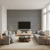 Blyth Weave - Navy Dark Blue By Lee Jofa | Linford Weaves |Herringbone/Tweed  Upholstery Chenille - Living Room Room Setting