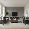 Blyth Weave - Slate Blue By Lee Jofa | Linford Weaves |Herringbone/Tweed  Upholstery Chenille - Living Room Room Setting
