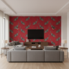 Bongol Velvet - Crimson Burgundy/Red By Lee Jofa | Mindoro | Animal/Insects Upholstery Velvet - Living Room Room Setting
