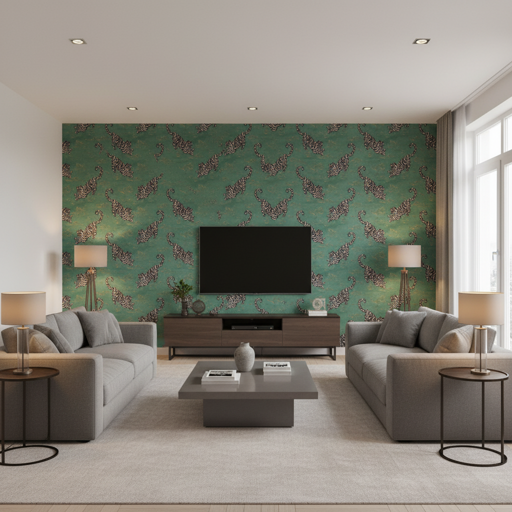 Bongol Velvet - Jade Green By Lee Jofa | Mindoro | Animal/Insects Upholstery Velvet - Living Room Room Setting