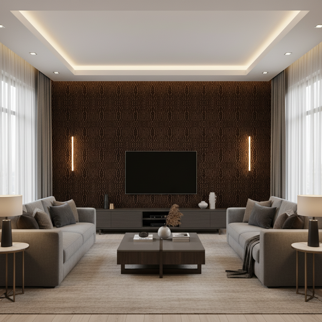 Callow Velvet - Umber Brown By Lee Jofa | Harlington Velvets | Modern Upholstery Velvet - Living Room Room Setting