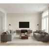 Cap Ferrat Stripe - Beige Beige By Lee Jofa | Suzanne Kasler The Riviera Collection |Stripes Texture Upholstery - Living Room Room Setting
