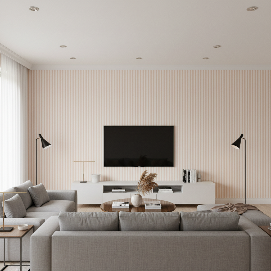 Cap Ferrat Stripe - Pink Pink By Lee Jofa | Suzanne Kasler The Riviera Collection |Stripes Texture Upholstery - Living Room Room Setting