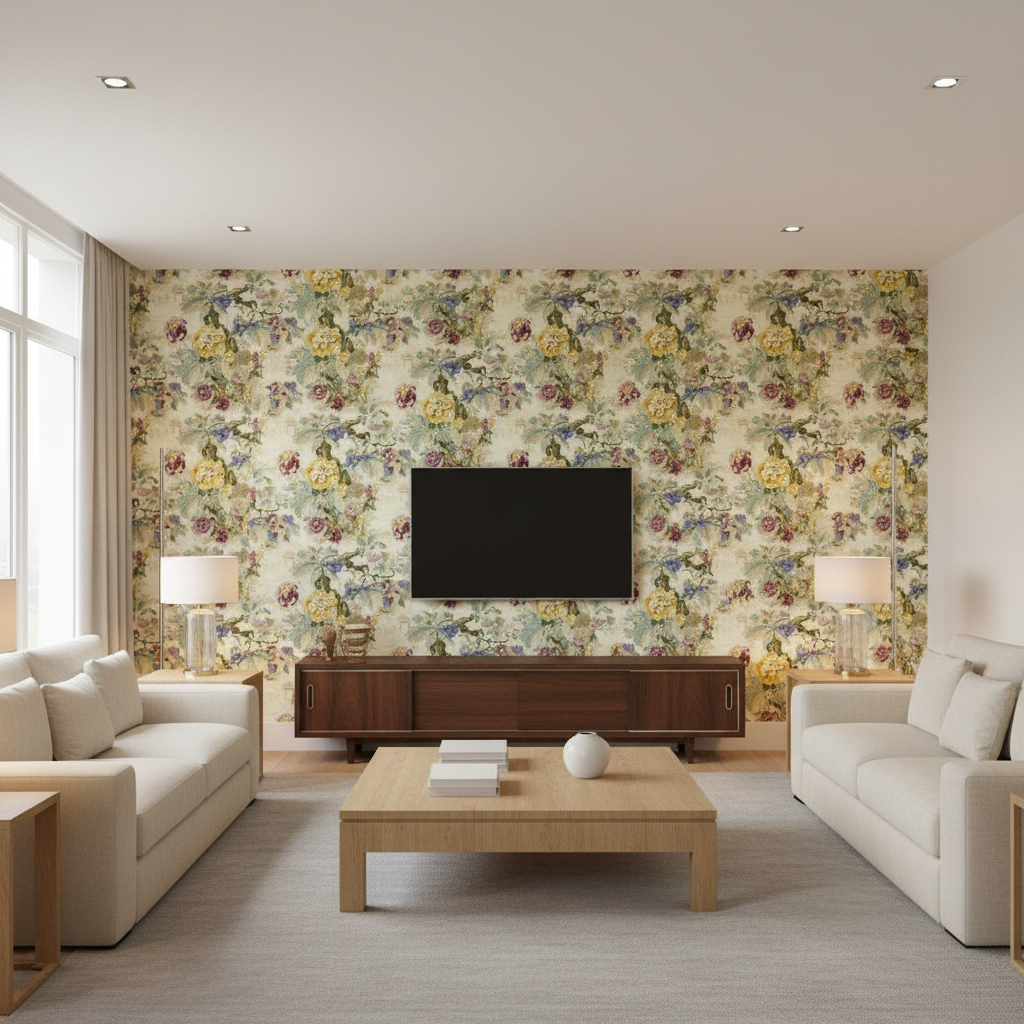 Chinese Lantern - Lemon White By Lee Jofa |  |  Multipurpose Print - Living Room Room Setting