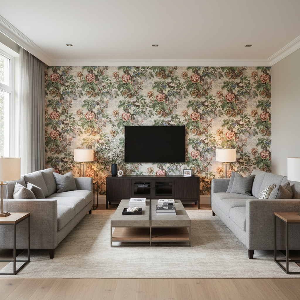 Chinese Lantern Ii - Spring Multi By Lee Jofa |  |  Multipurpose Print - Living Room Room Setting