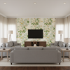 Chinese Peony - Gold White By Lee Jofa | Verdmont Collection |Botanical & Floral  Multipurpose Print - Living Room Room Setting