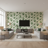 De La Tour - Paolos Green Green By Lee Jofa | Paolo Moschino Fabrics |Botanical & Floral  Multipurpose Print - Living Room Room Setting