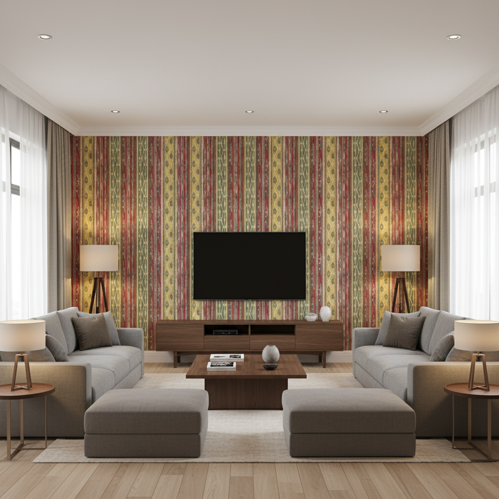 Desning Velvet - Pink/Gold Multi By Lee Jofa | Harlington Velvets | Global Upholstery Velvet - Living Room Room Setting