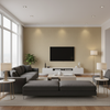 Dublin Linen -  Granite Taupe By Lee Jofa | Colour Library Vii |Solid Texture Multipurpose - Living Room Room Setting