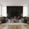 Dublin Linen - Black Black By Lee Jofa | Colour Complements Ii |Solid Texture Multipurpose - Living Room Room Setting
