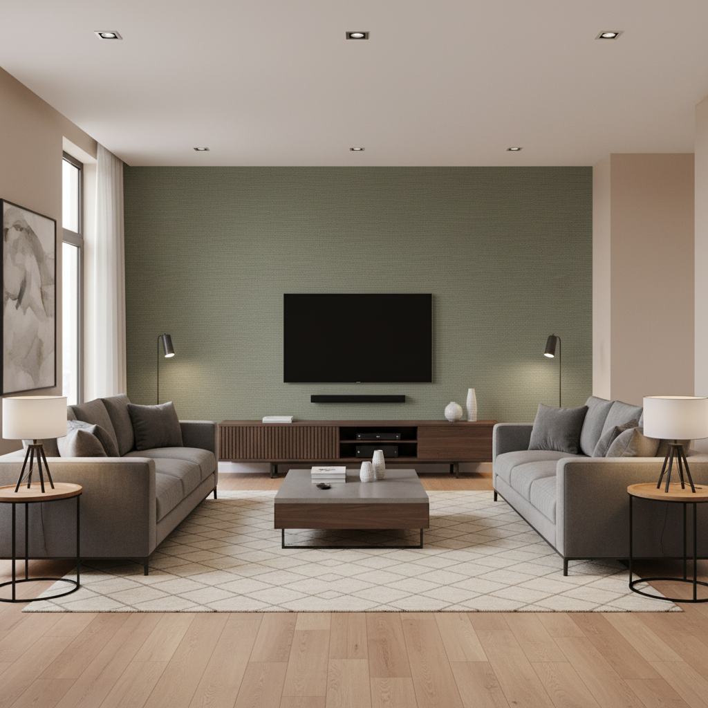 Dublin Linen - Dove Grey By Lee Jofa | Colour Complements Ii |Solid Texture Multipurpose - Living Room Room Setting