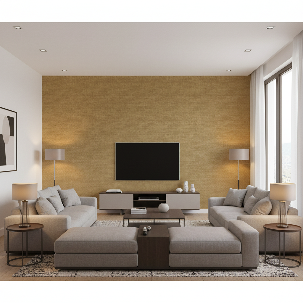 Dublin Linen - Dune Brown By Lee Jofa | Colour Complements Ii |Solid Texture Multipurpose - Living Room Room Setting