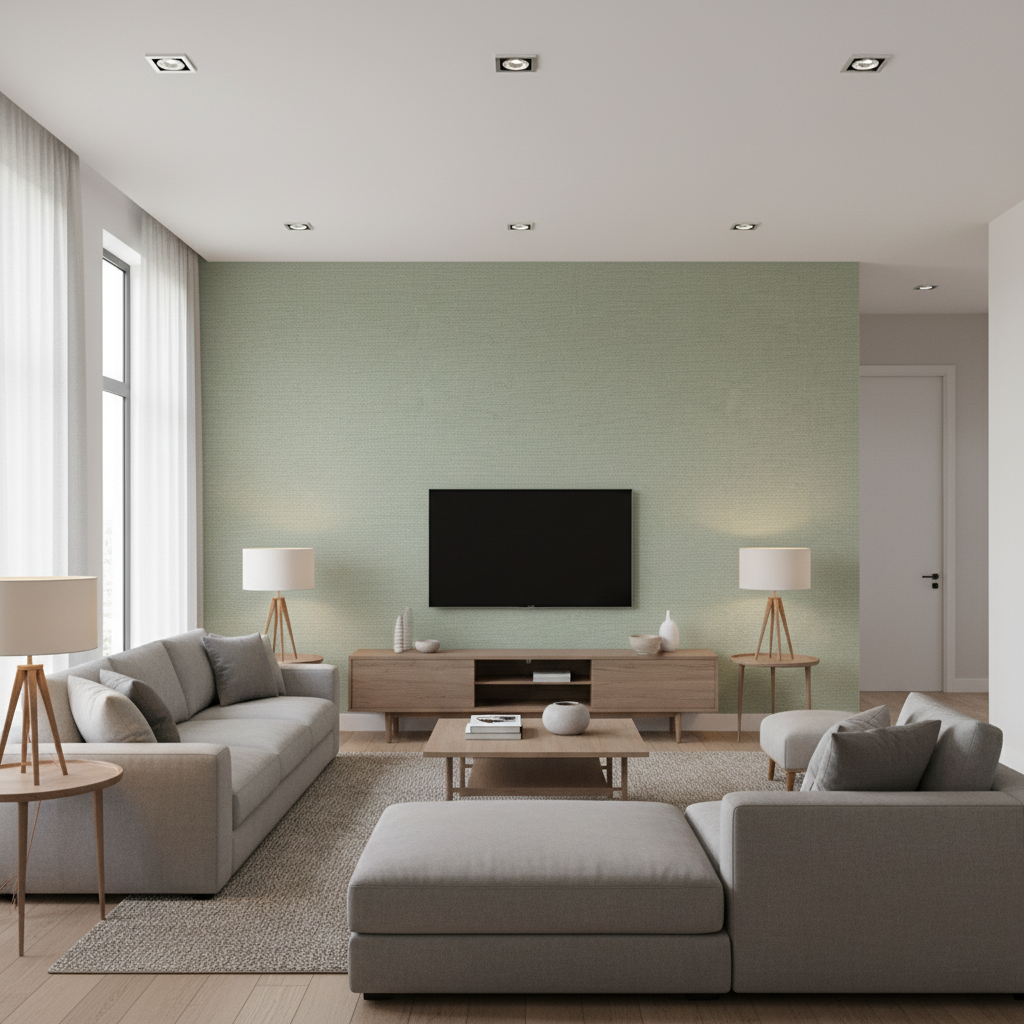 Dublin Linen - Leaf Green By Lee Jofa | Colour Complements Ii |Solid Texture Multipurpose - Living Room Room Setting