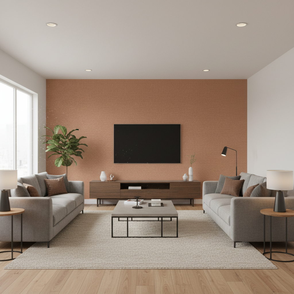 Dublin Linen - Shell Brown By Lee Jofa | Colour Complements Ii |Solid Texture Multipurpose - Living Room Room Setting