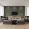 Dublin Linen - Slate Grey By Lee Jofa | Colour Complements Ii |Solid Texture Multipurpose - Living Room Room Setting